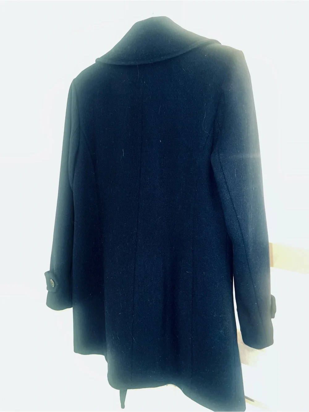 Michael Kors Double-Breasted Pea Coat in Navy With Pockets-LIKE NEW
